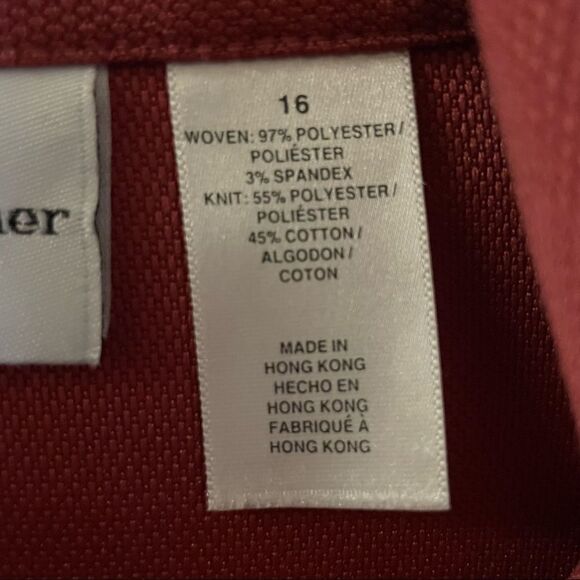 Alfred Dunner ~ pink embroidered zip front jacket ~ size 16 - Picture 8 of 8